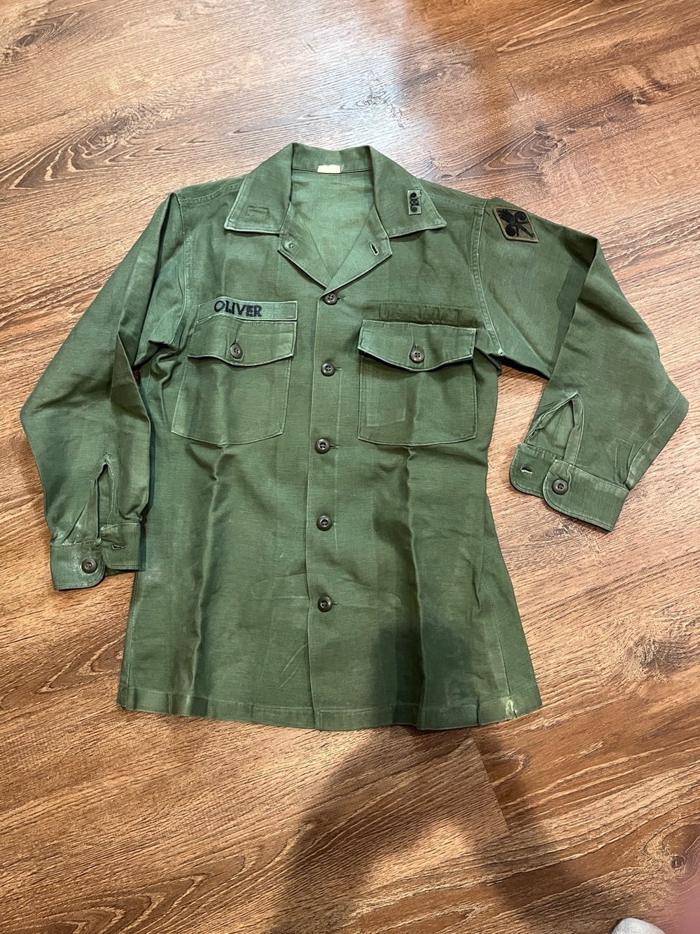 MILITARY US ARMY vintage utility shirt 15 1/2 x 31 MEDIUM 1177